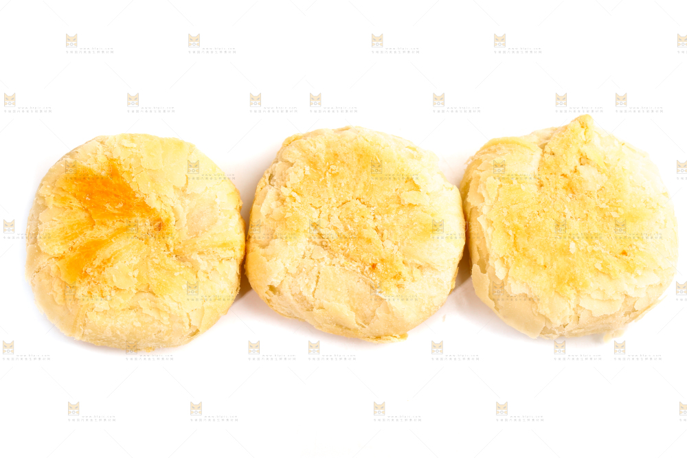 苏式月饼放在白底上