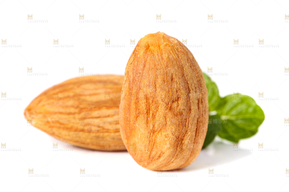 白底上的巴旦木