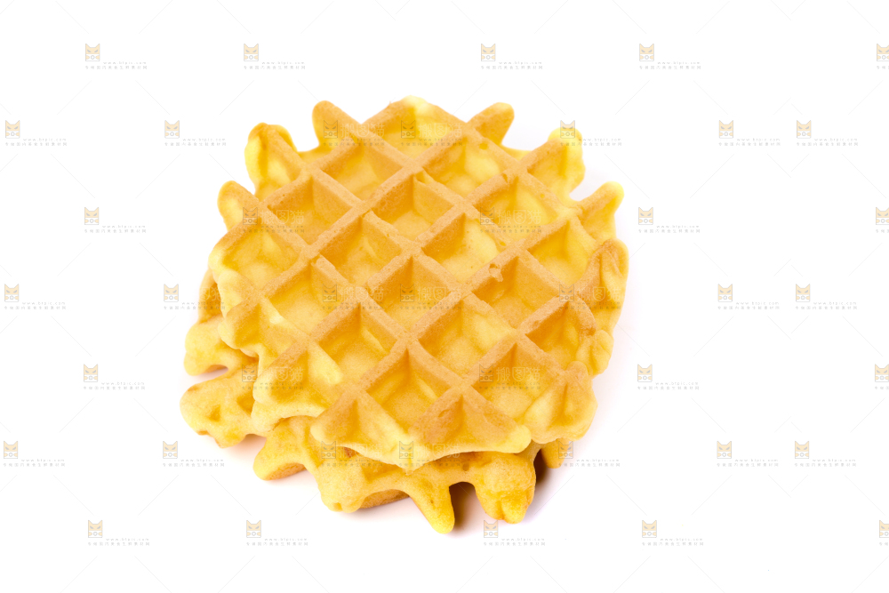 白底上的华夫饼