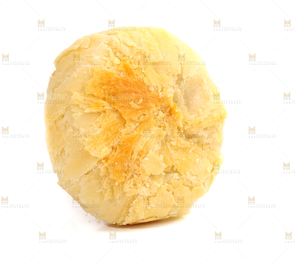 白底上的月饼