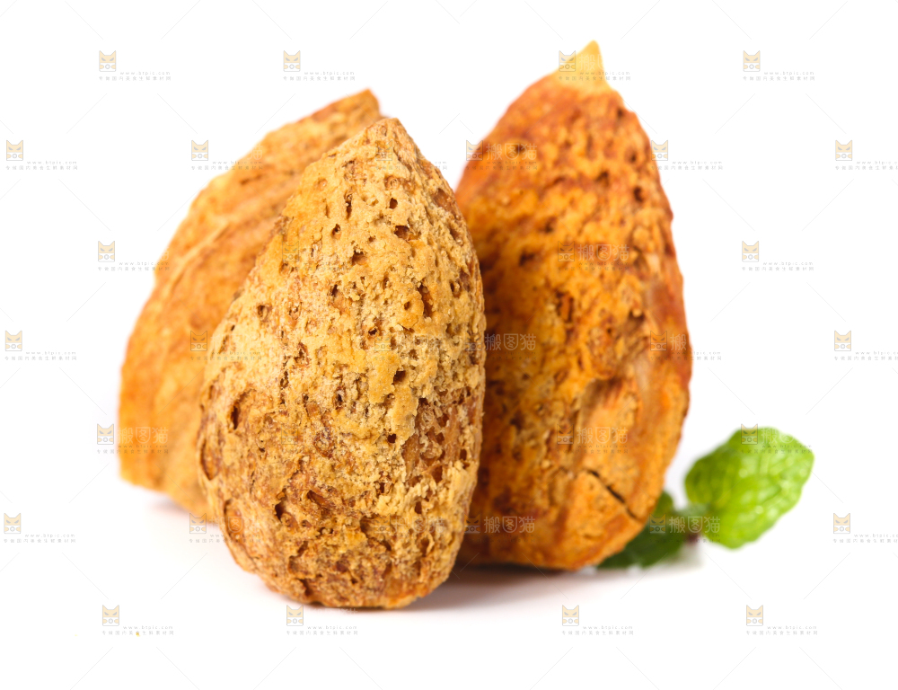 白底上的巴旦木