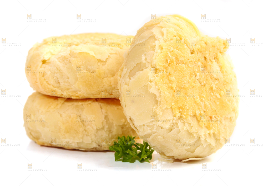白底上的月饼