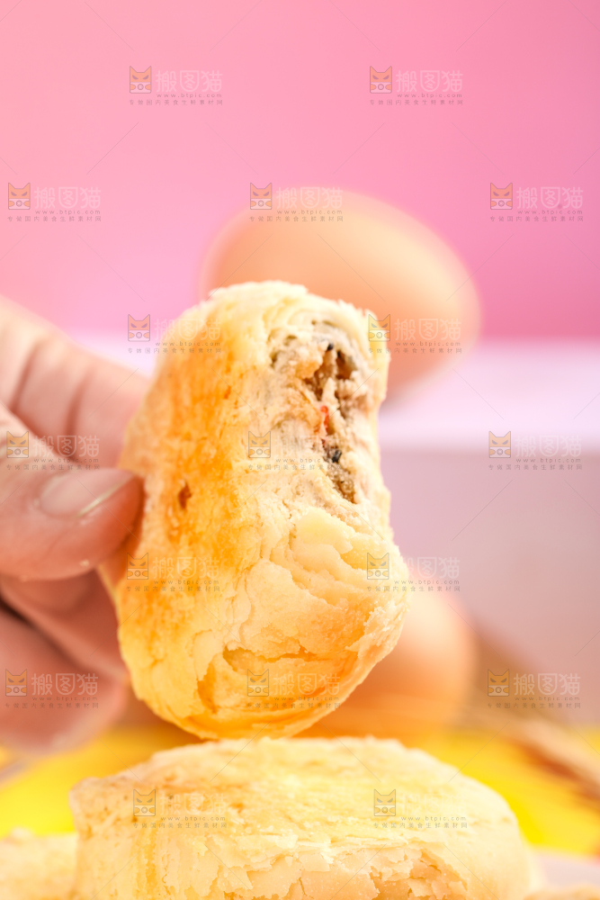 手拿苏式月饼