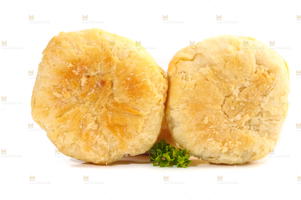 白底上的月饼