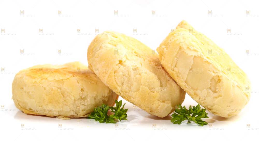 苏式月饼放在白底上