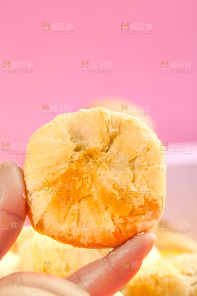 手拿苏式月饼