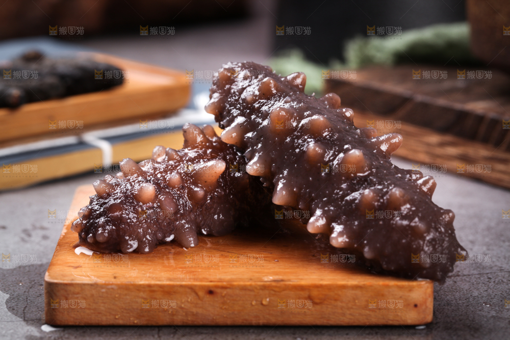 木底上的淡干海参