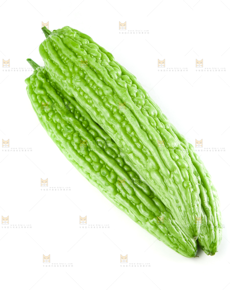 白底上摆放着凉瓜