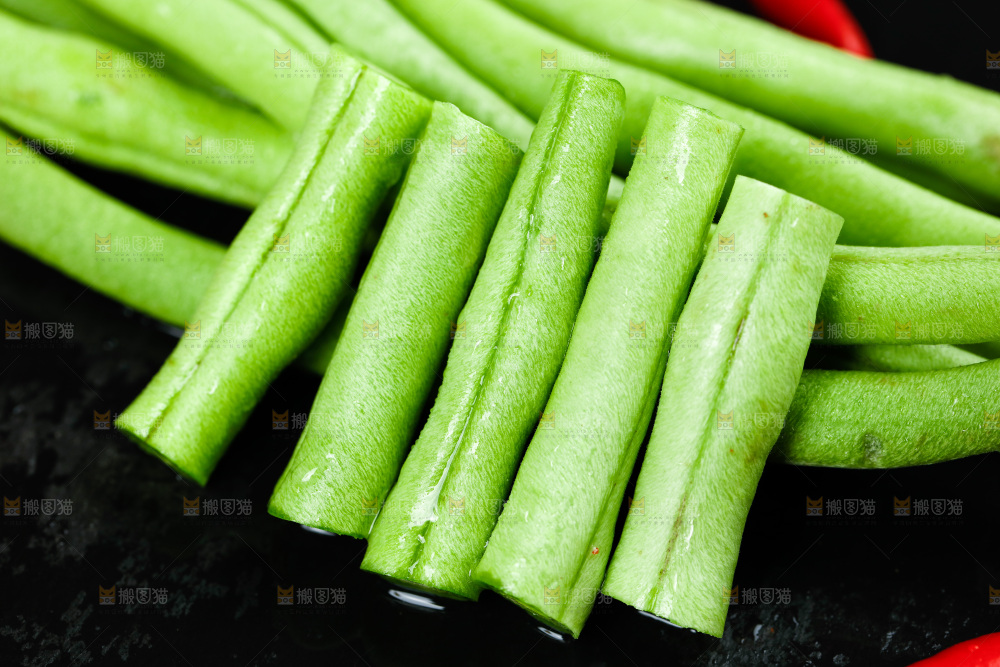 深底摆放着四季豆