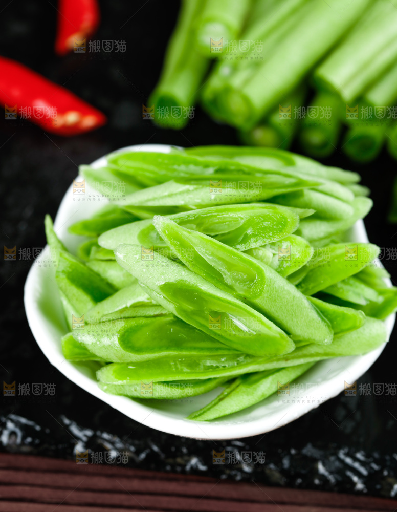 深底摆放着四季豆