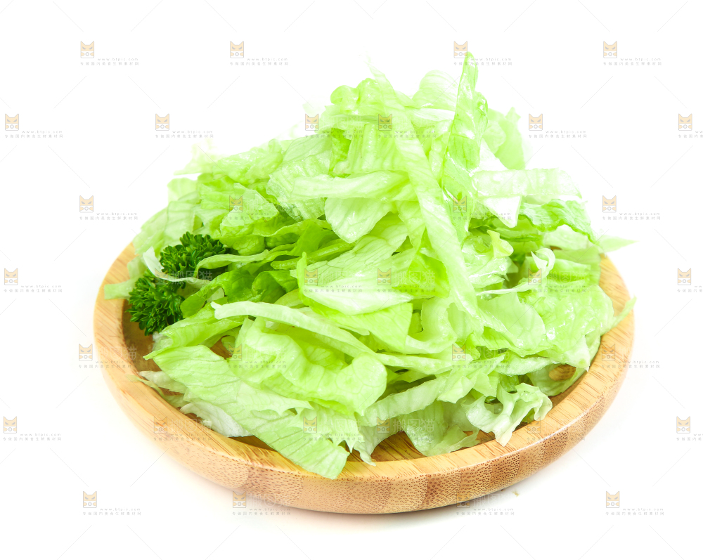 盘子里装着大叶生菜