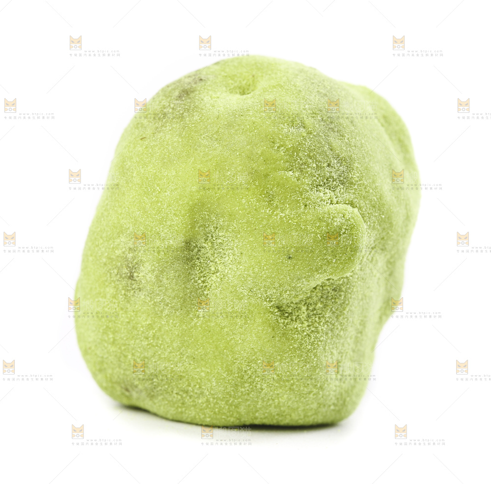 白底上的抹茶味奶枣