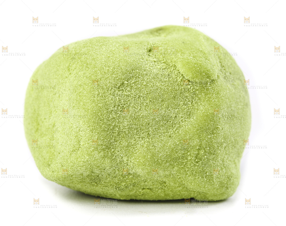 白底上的抹茶味奶枣