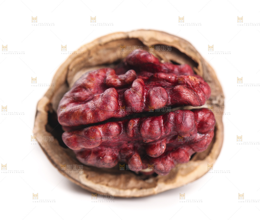 白底上的红仁核桃