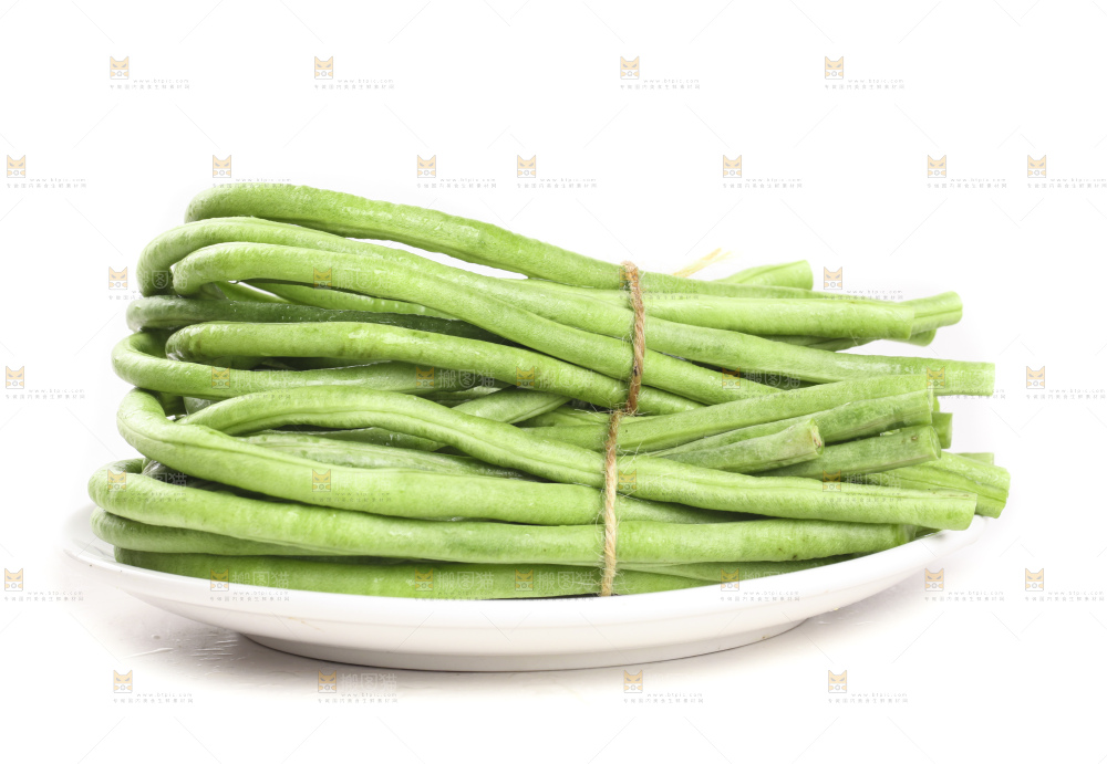 白底上的豇豆