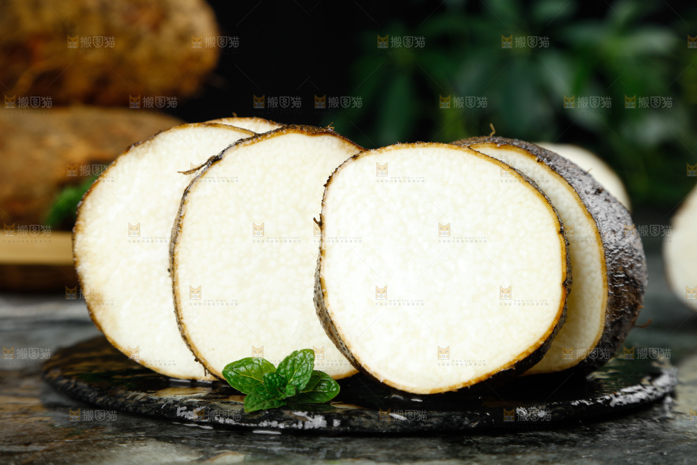 黑底上的金秤砣山药