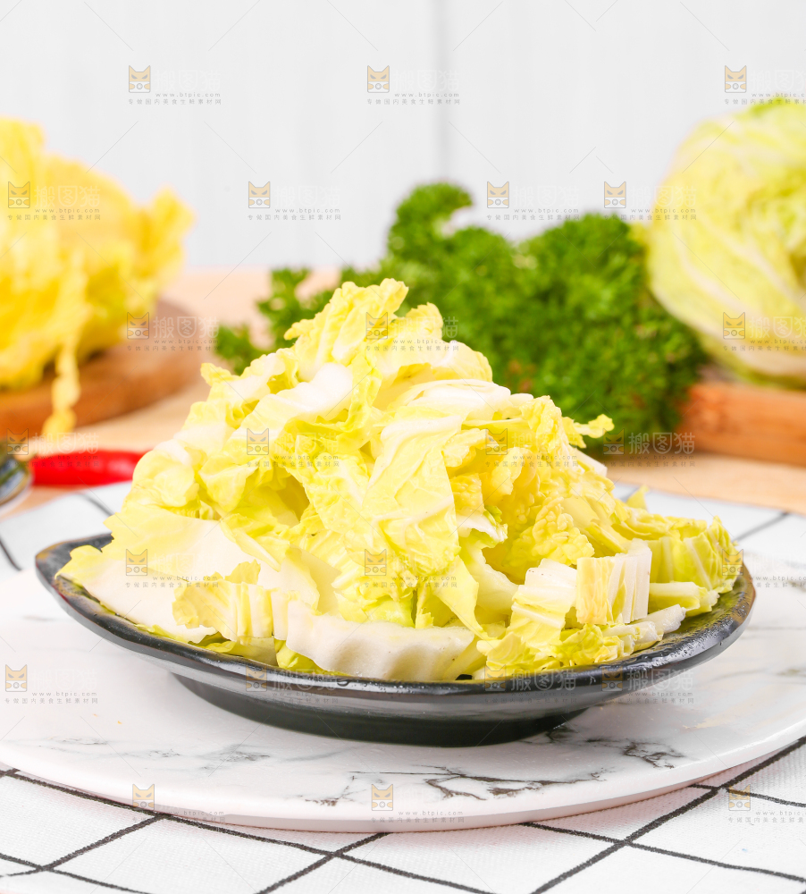 白格子底上的农家自种娃娃菜