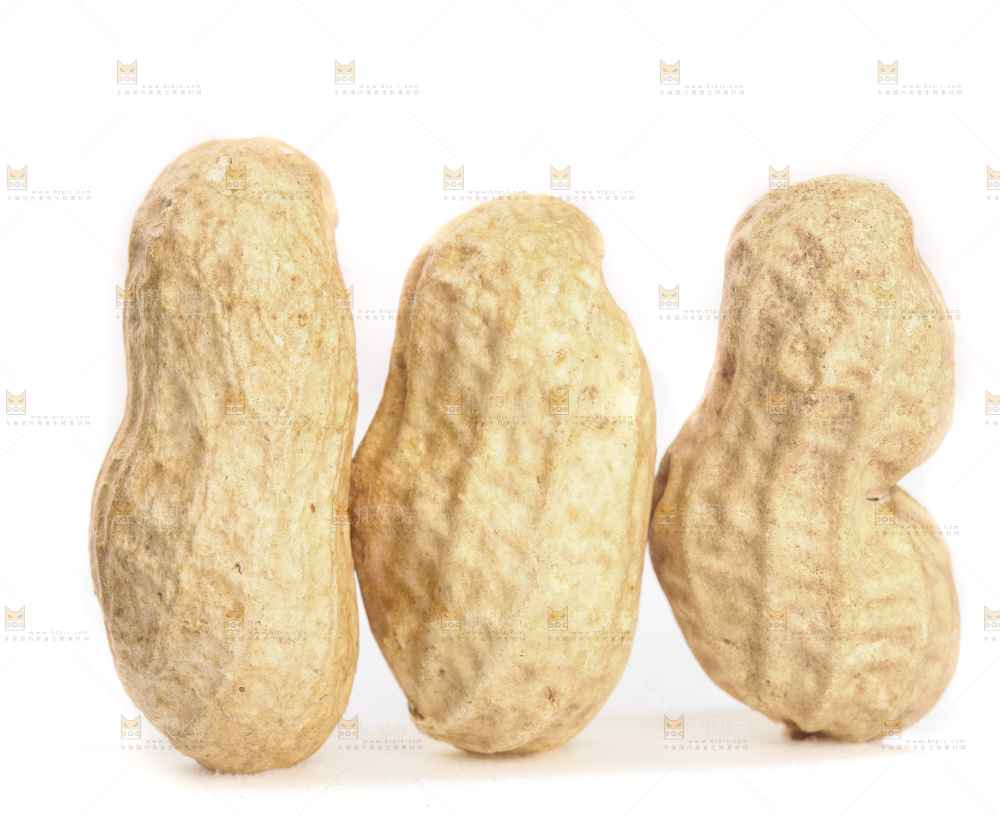 白底上的黑皮花生