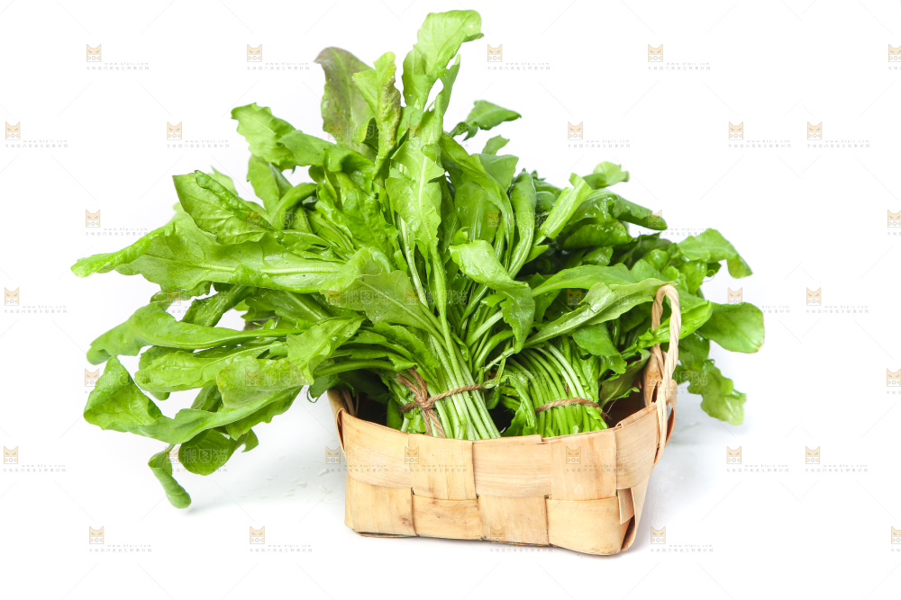 篮子里装着芥菜