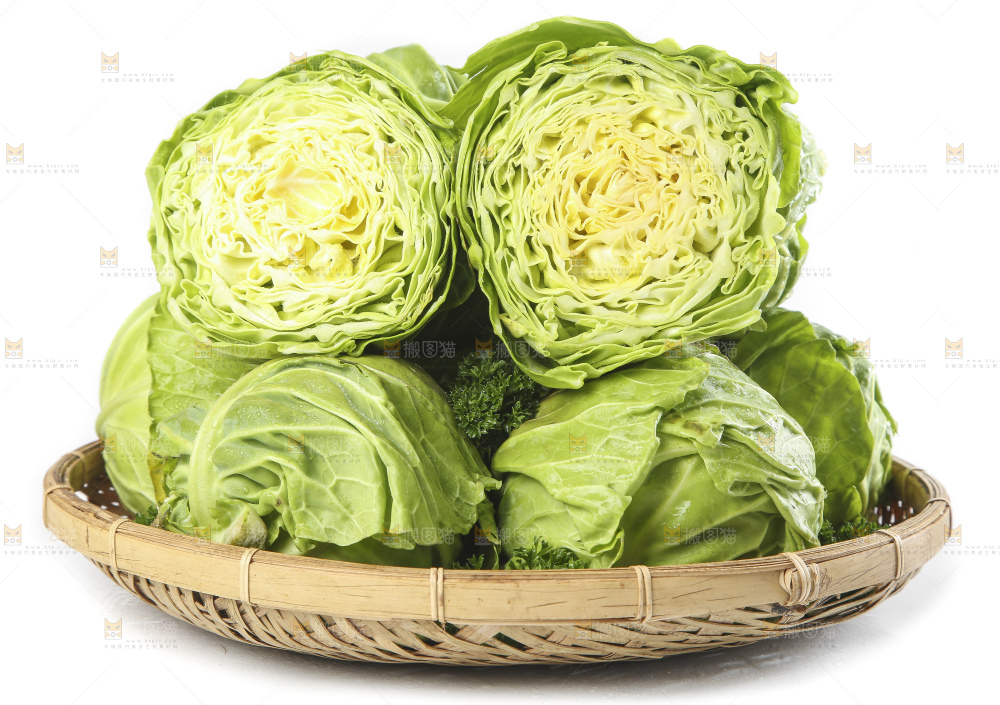 篮子里装着洋白菜