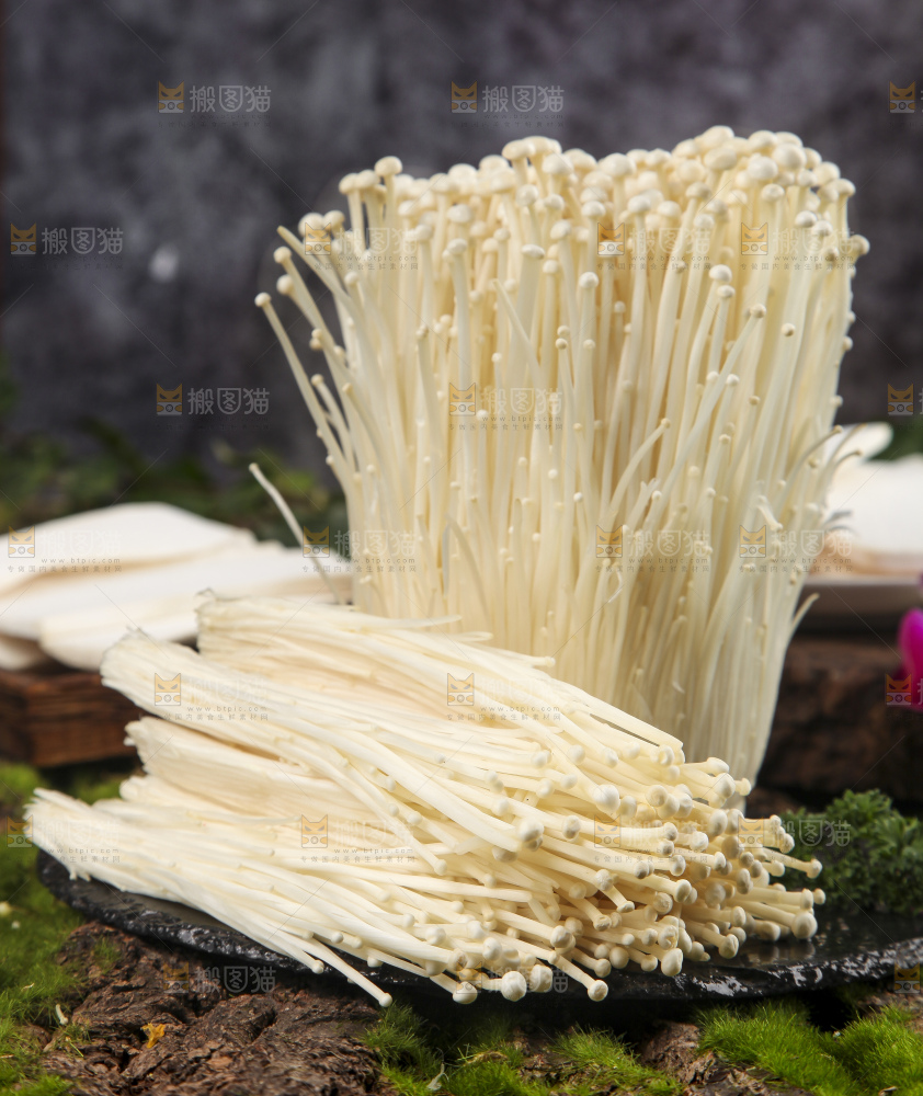 木底上的冬菇
