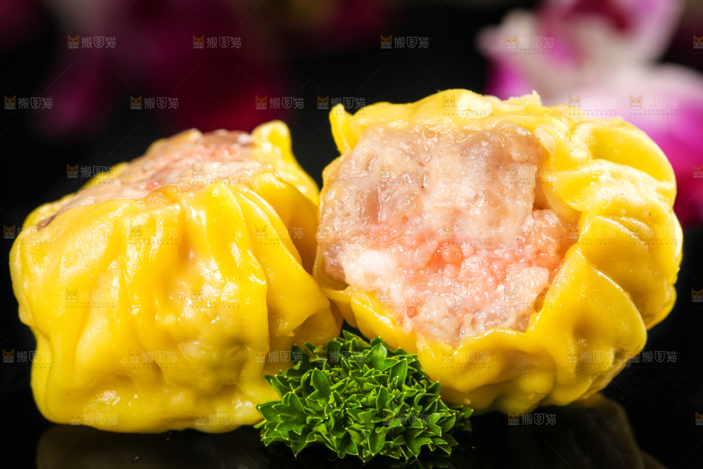 深底上的猪肉烧麦