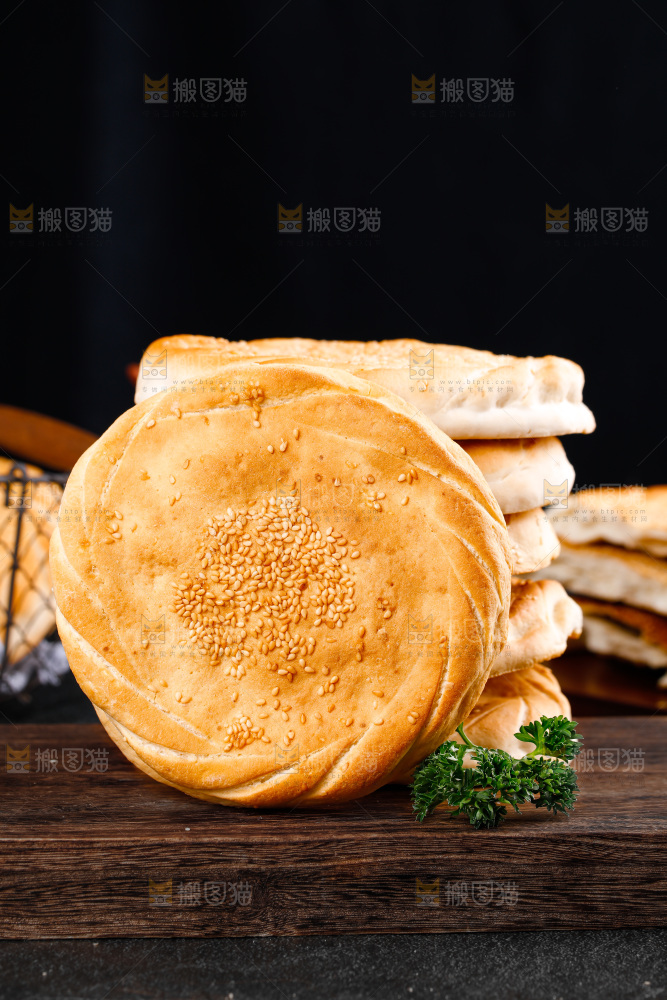 黑底上的吊炉大烧饼
