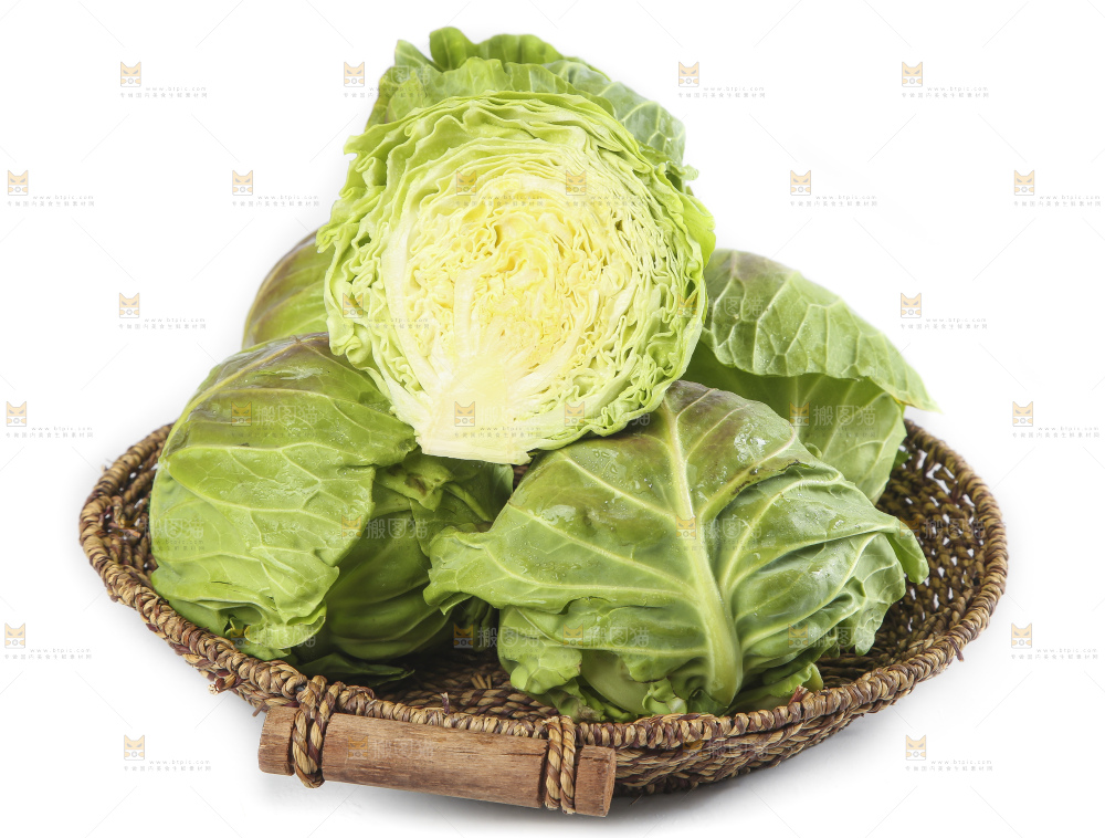 篮子里装着洋白菜