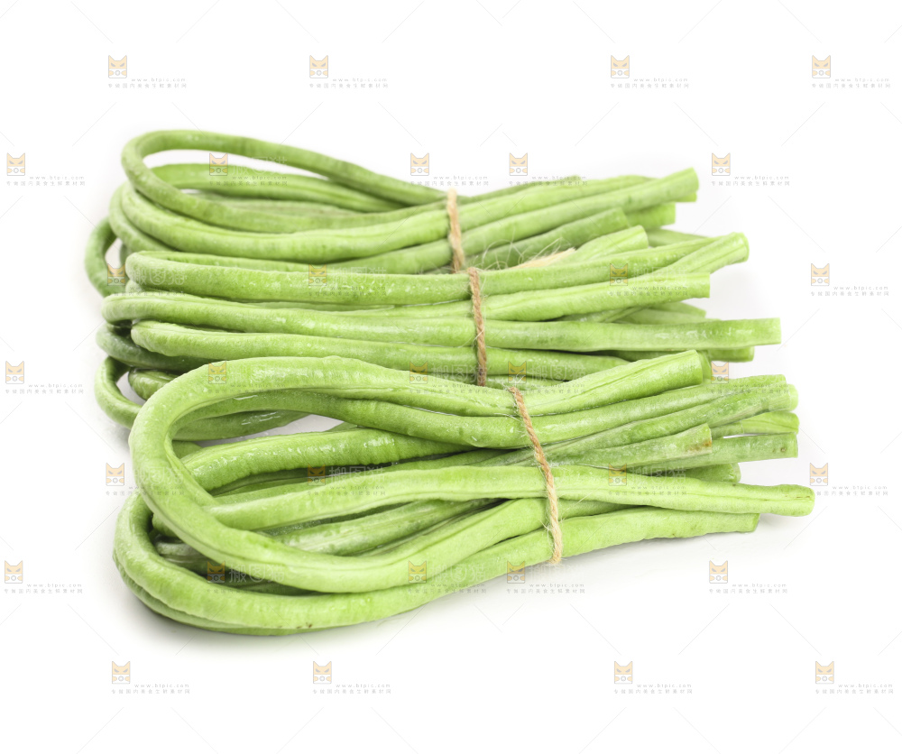 白底上的豇豆