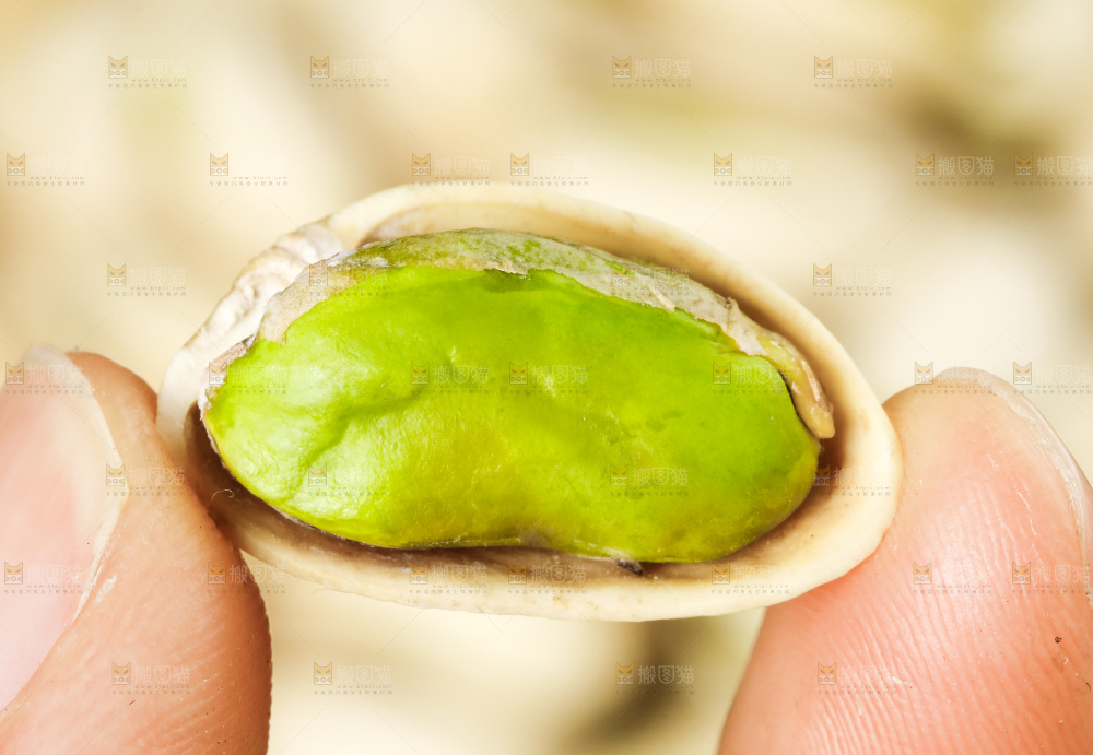 手拿开心果