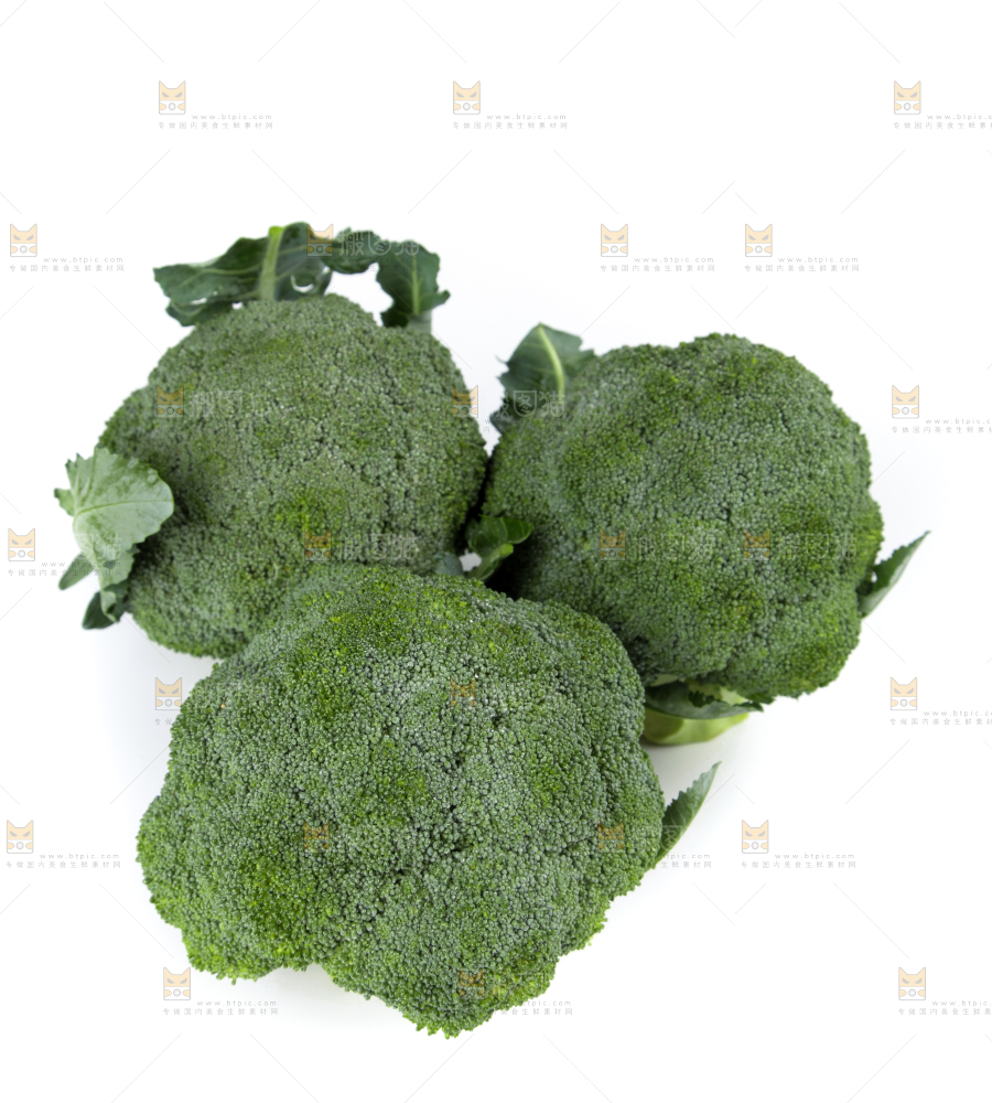 白底上的花椰菜