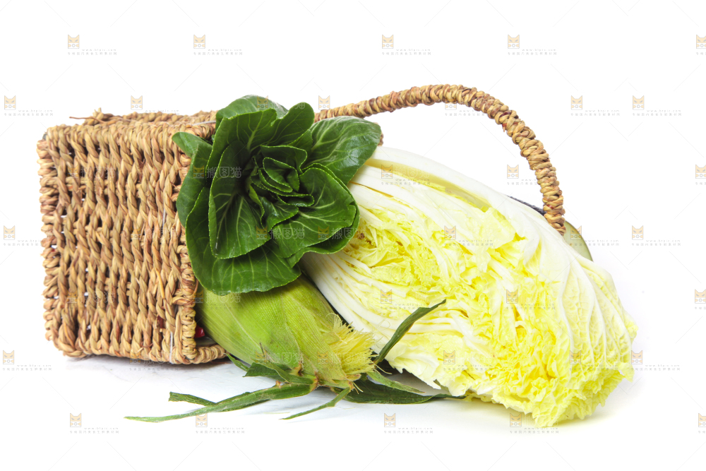 白底上的蔬菜纹理