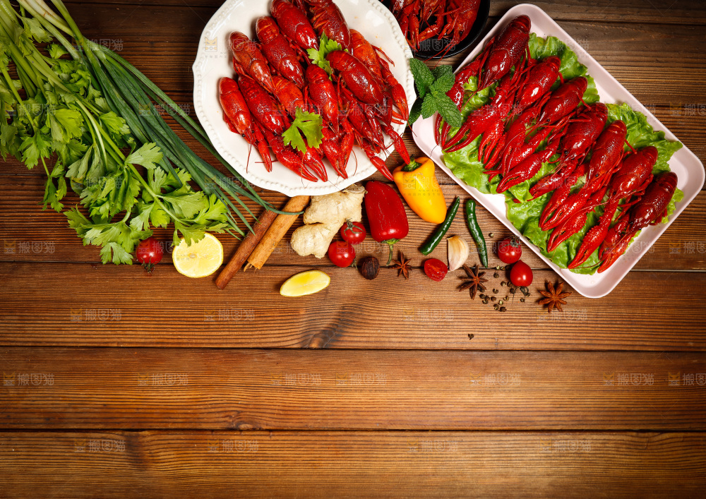 小龙虾纹理背景