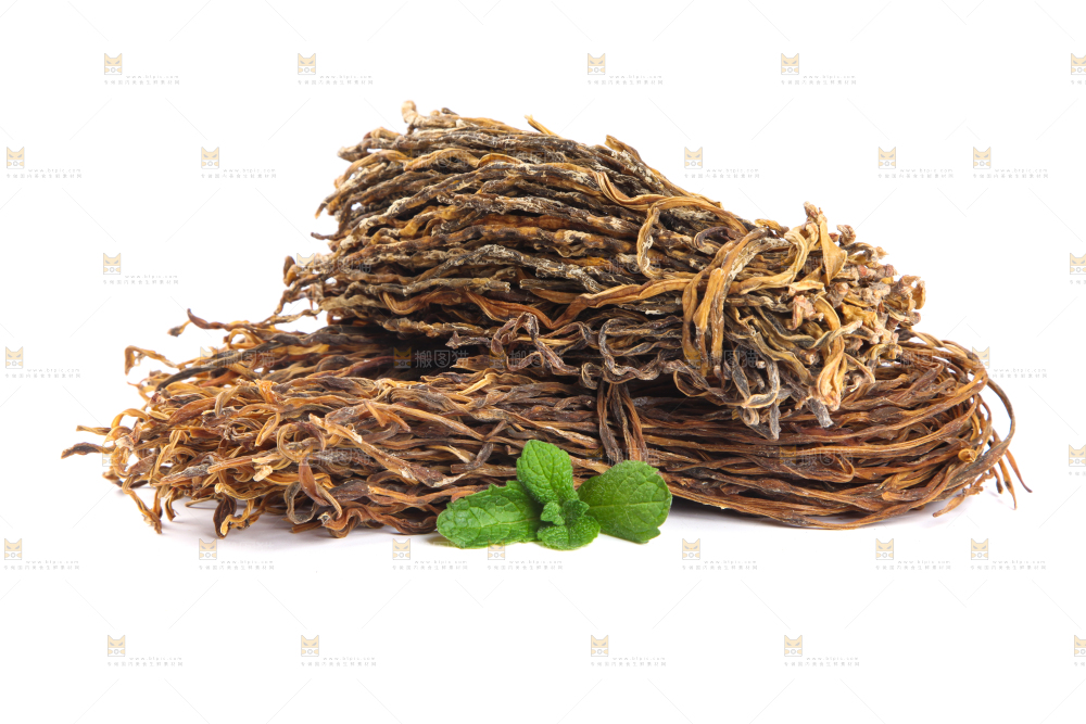 白底上的豆角干