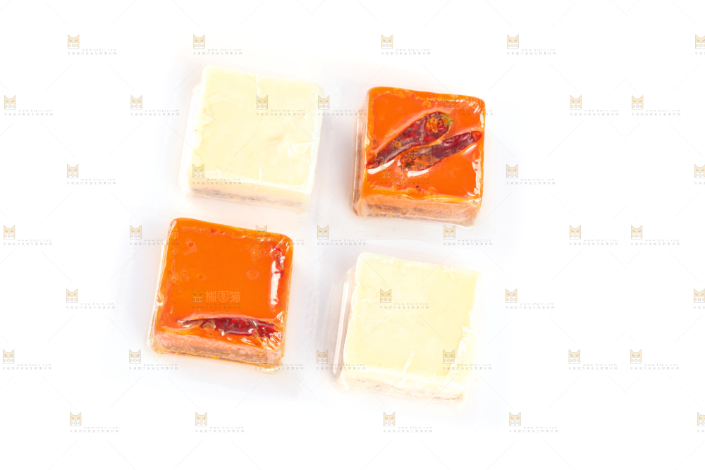 白底上的鸳鸯火锅底料