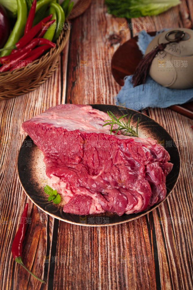 木底上的贵州土黄牛肉