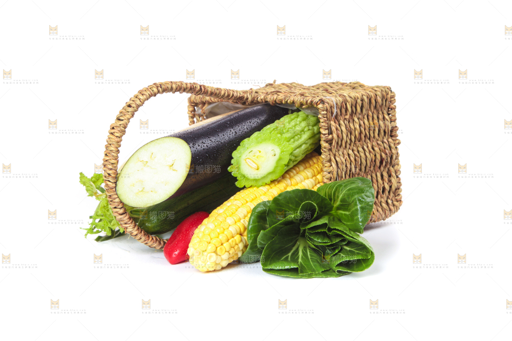 白底上的蔬菜纹理