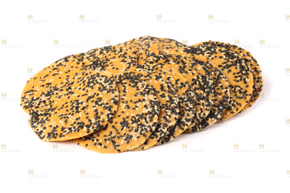 白底上的香酥脆煎饼