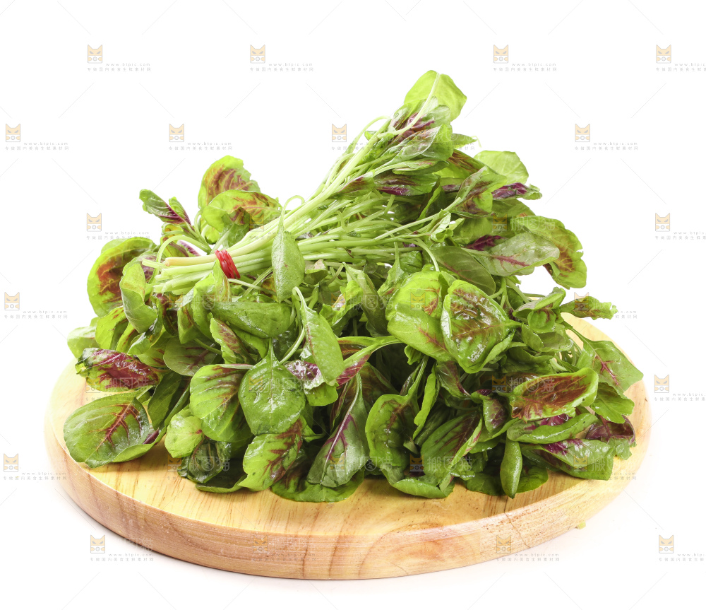 木底上的红苋菜