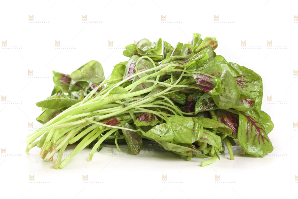 白底上的农家苋菜