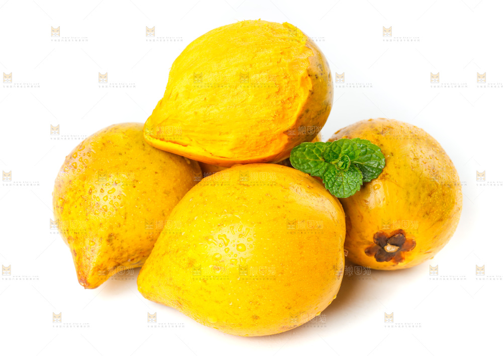 白底上的云南蛋黄果