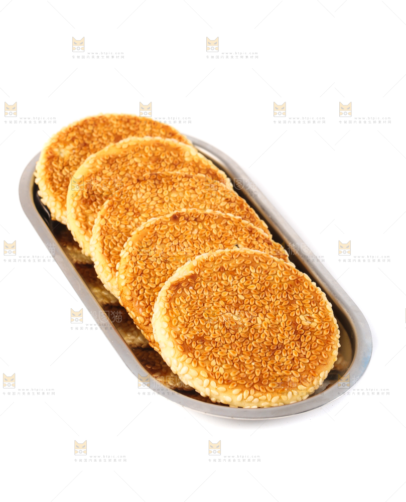 盘子里的芝麻饼