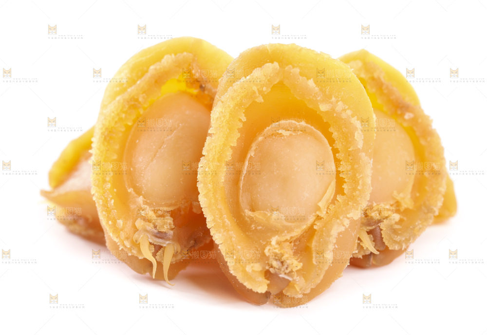 白底上的干鲍鱼