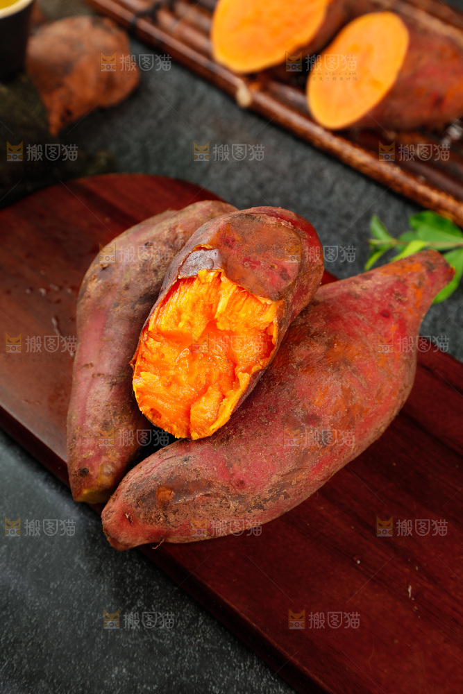 木板上的福建六鳌蜜薯