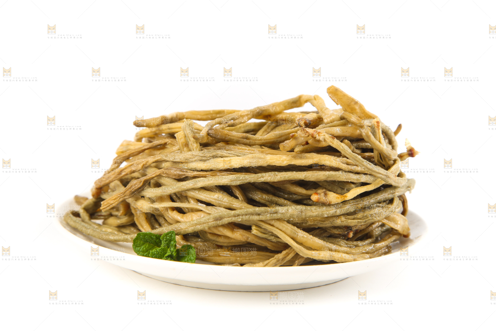 白底上的农家干豇豆