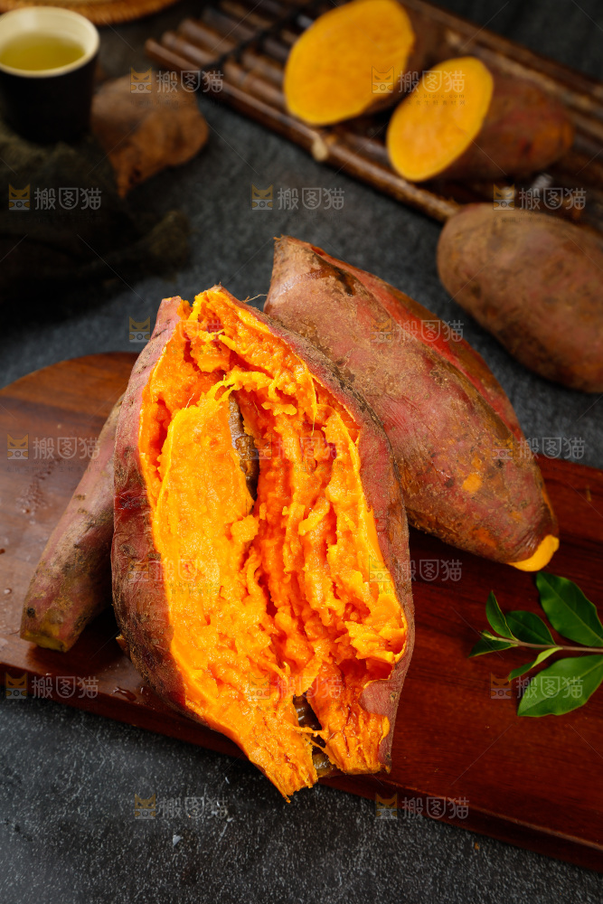 木板上的福建六鳌蜜薯