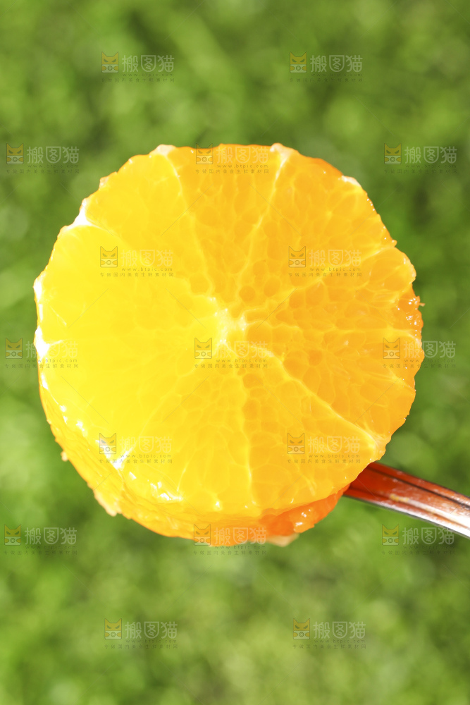 勺子里的乌柑果肉