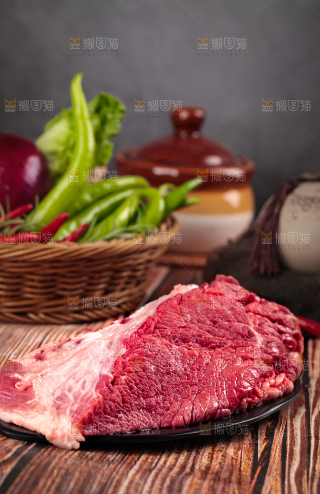 木底上的贵州土黄牛肉