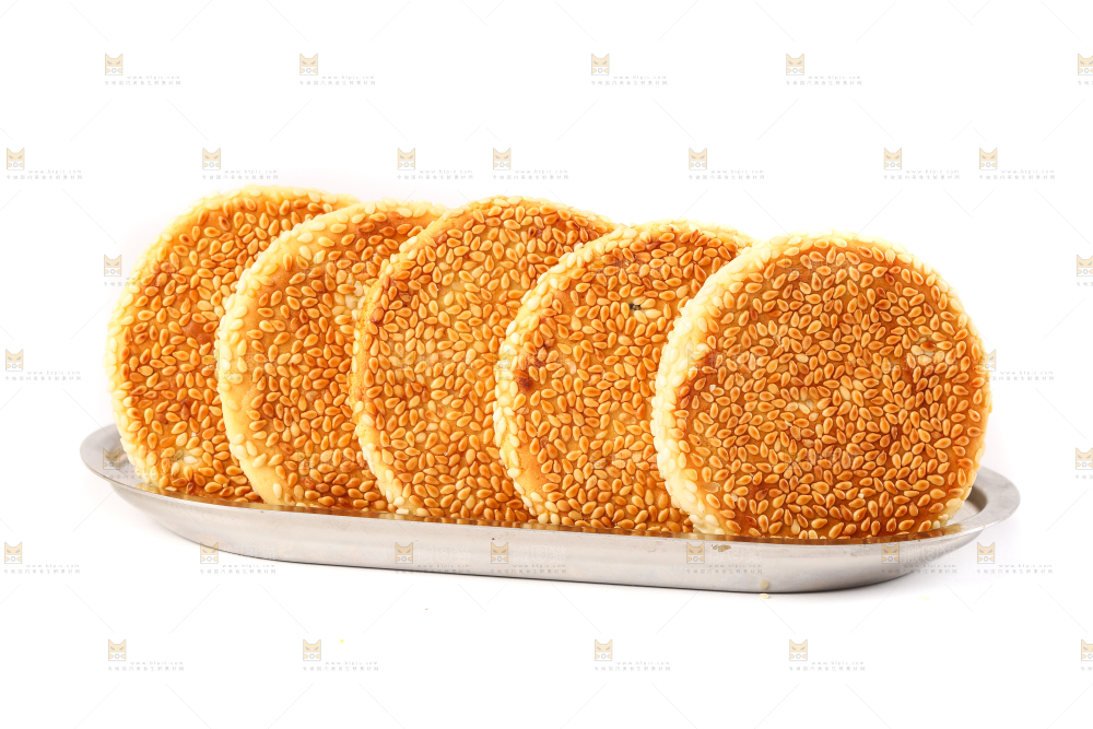 盘子里的芝麻饼