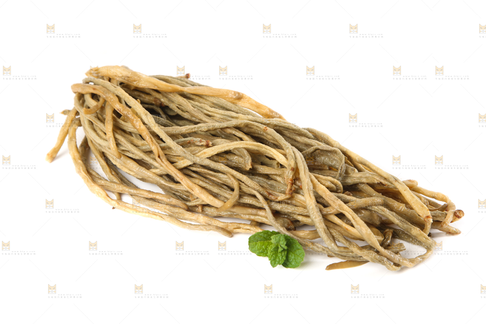 白底上的农家干豇豆